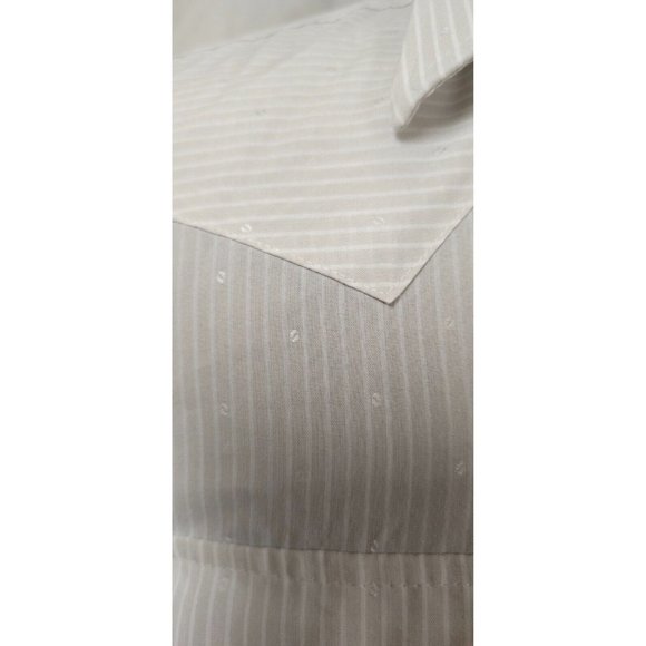 Pan Handle Slim Mens 16-34 Beige Stripe Dots Long Sleeve Button Up Western Shirt - Picture 5 of 12